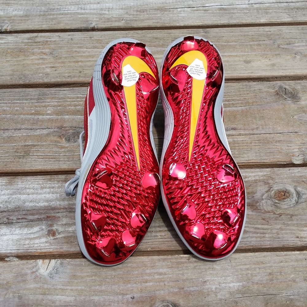 New Men Nike Alpha Huarache Elite 2 USC Trojans Baseball Cleats - Picture 6 of 7